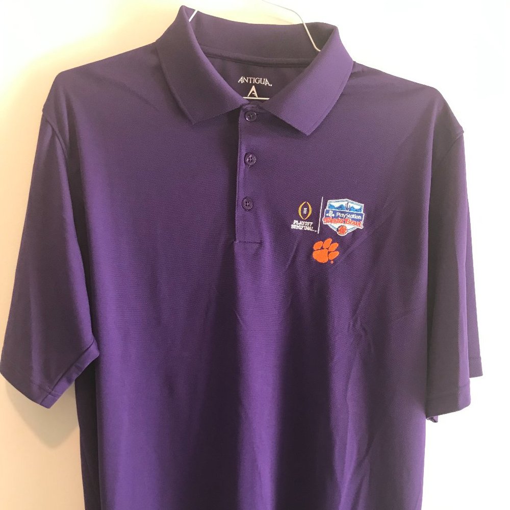 Clemson PlayStation Fiesta Bowl Playoff logo polo purple
